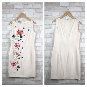 NWT Kay Unger Silk Floral Print Dress Size 10